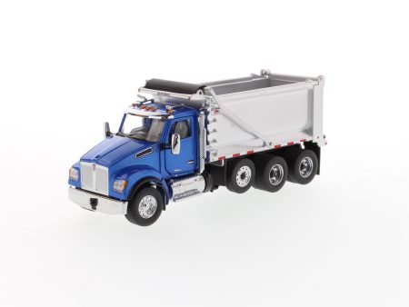 1:50 Kenworth T880 SF OX Stampede Dump Truck - Metallic blue cab + Silver Dump Body, 71078 Discount