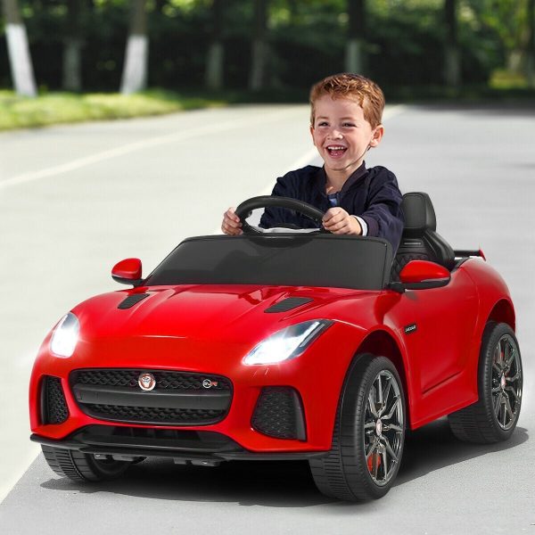 12V Jaguar F-Type SVR Licensed Kids Ride On Car Red For Discount