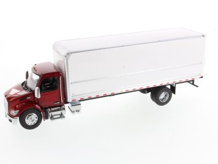 1:32 scale Peterbilt® Model 536 maroon Body with Wabash Supreme 26ft Dry Cargo Van Body, Transport Series 71106 Supply