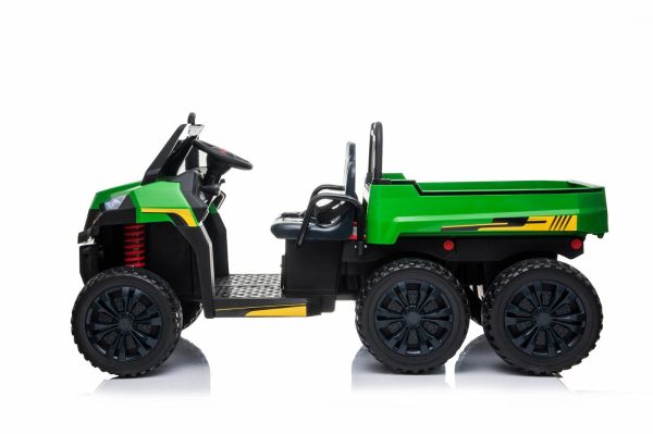 24V Farm Truck UTV 2 Seater 6 Wheels with Tipper Electric Kids  Ride-On Car with Parental Remote Controller Green-KOW Online Sale