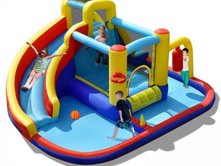 7-in-1 Inflatable Water Slide Bounce Castle Without Blower on Sale