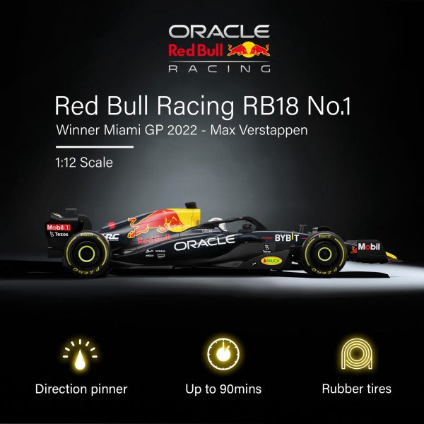 Oracle Red Bull Racing RB18 RC Car 1 12 Scale Remote Control Toy Car, Official F1 Merchandise by Rastar Supply