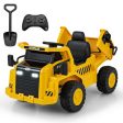 12V Caterpillar Licensed Kids Ride on Dump Truck with Tiltable Bump Bed For Cheap