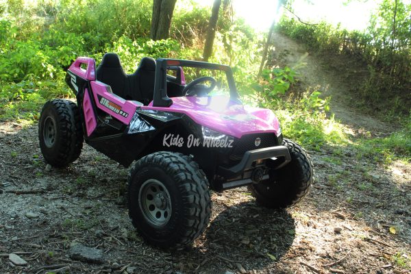 2 Seater 24V Dune Buggy Off-Road UTV Electric Kids  Ride-on Car with Remote Control - Hot Pink Limited Edition Online now