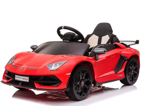 LAMBORGHINI AVENTADOR SVJ 1 KIDS RIDE ON CAR 12V - RED Sale