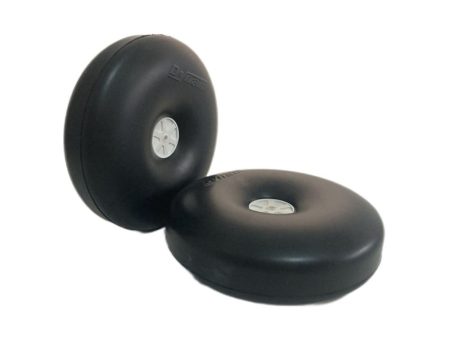 Dynam 5.5  Big Smooth Surface Rubber Wheel for RC Airplane (2pcs - 4.2 mm Hole axle) on Sale