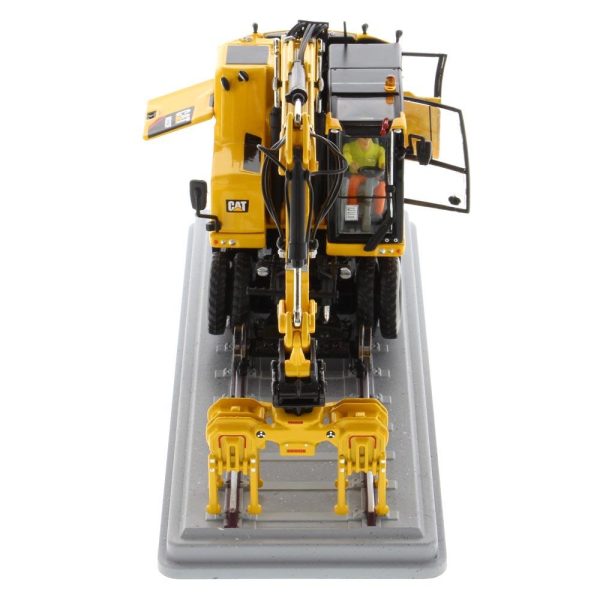 1:50 Cat® M323F Railroad Wheeled Excavator - Safety Yellow Version High Line Series, 85661 on Sale