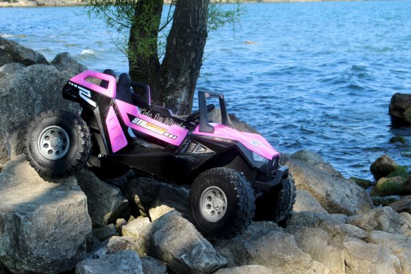 2 Seater 24V Dune Buggy Off-Road UTV Electric Kids  Ride-on Car with Remote Control - Hot Pink Limited Edition Online now