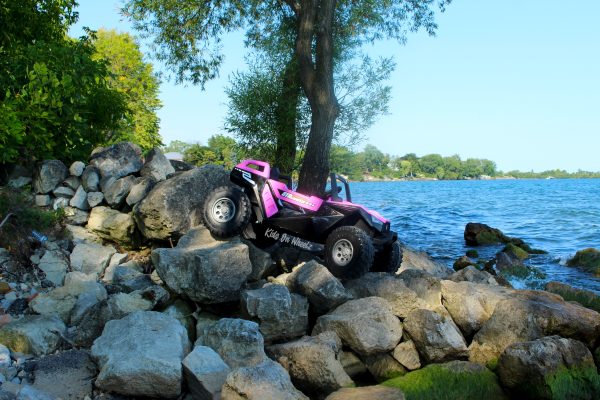 2 Seater 24V Dune Buggy Off-Road UTV Electric Kids  Ride-on Car with Remote Control - Hot Pink Limited Edition Online now