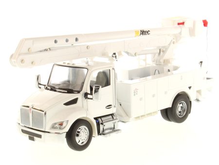 1:32 Kenworth T380 with Altec AA55 Aerial Service Truck - White Truck White Body, 71100 For Cheap