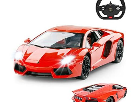 Rastar RC Lamborghini Toy Car, 1:14 Lamborghini Aventador LP700-4 Remote Control Car, Working Lights - Orange Cheap