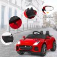 12V Jaguar F-Type SVR Licensed Kids Ride On Car Red For Discount